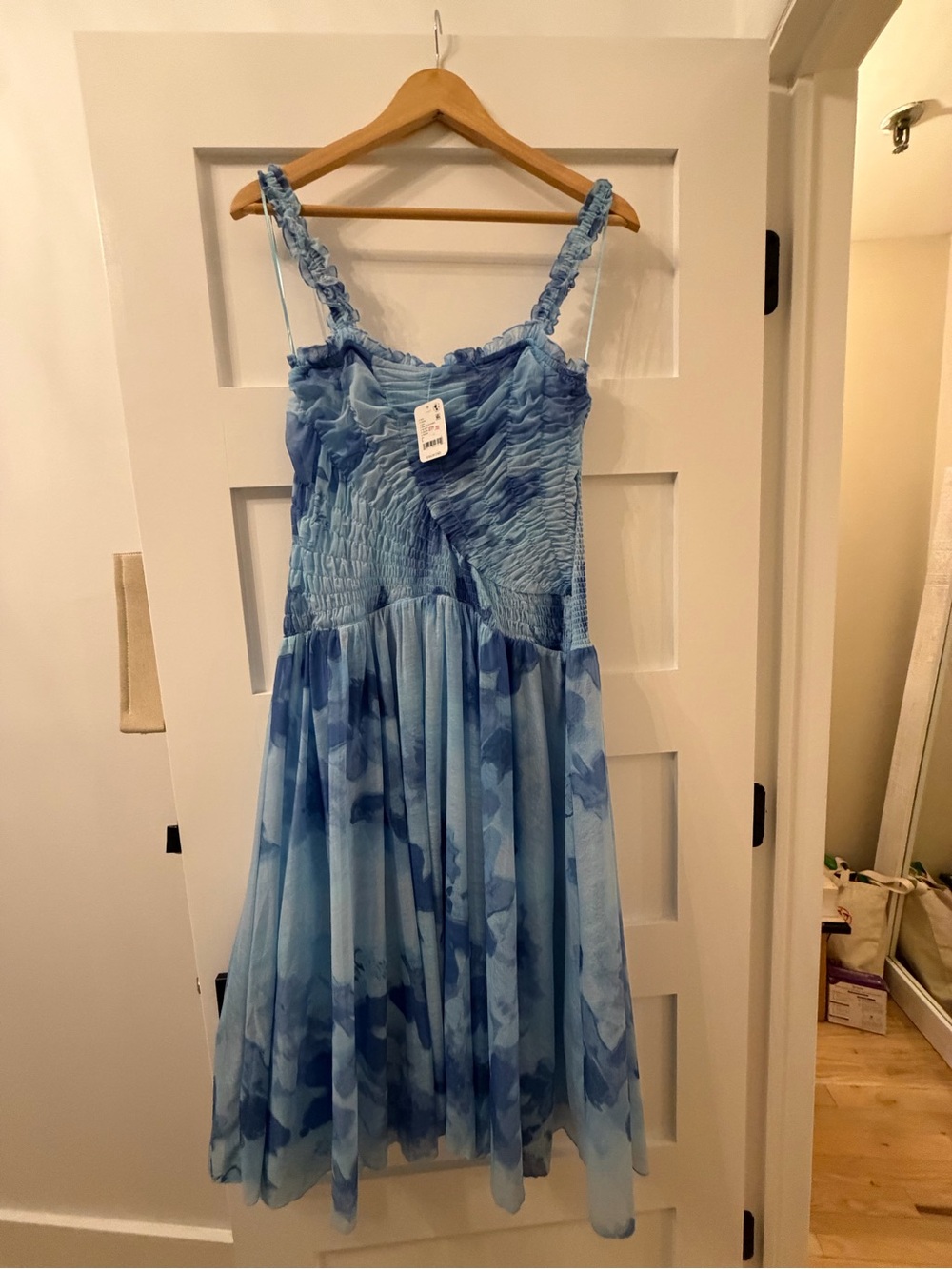 Free People Light Blue Floral Maxi Dress